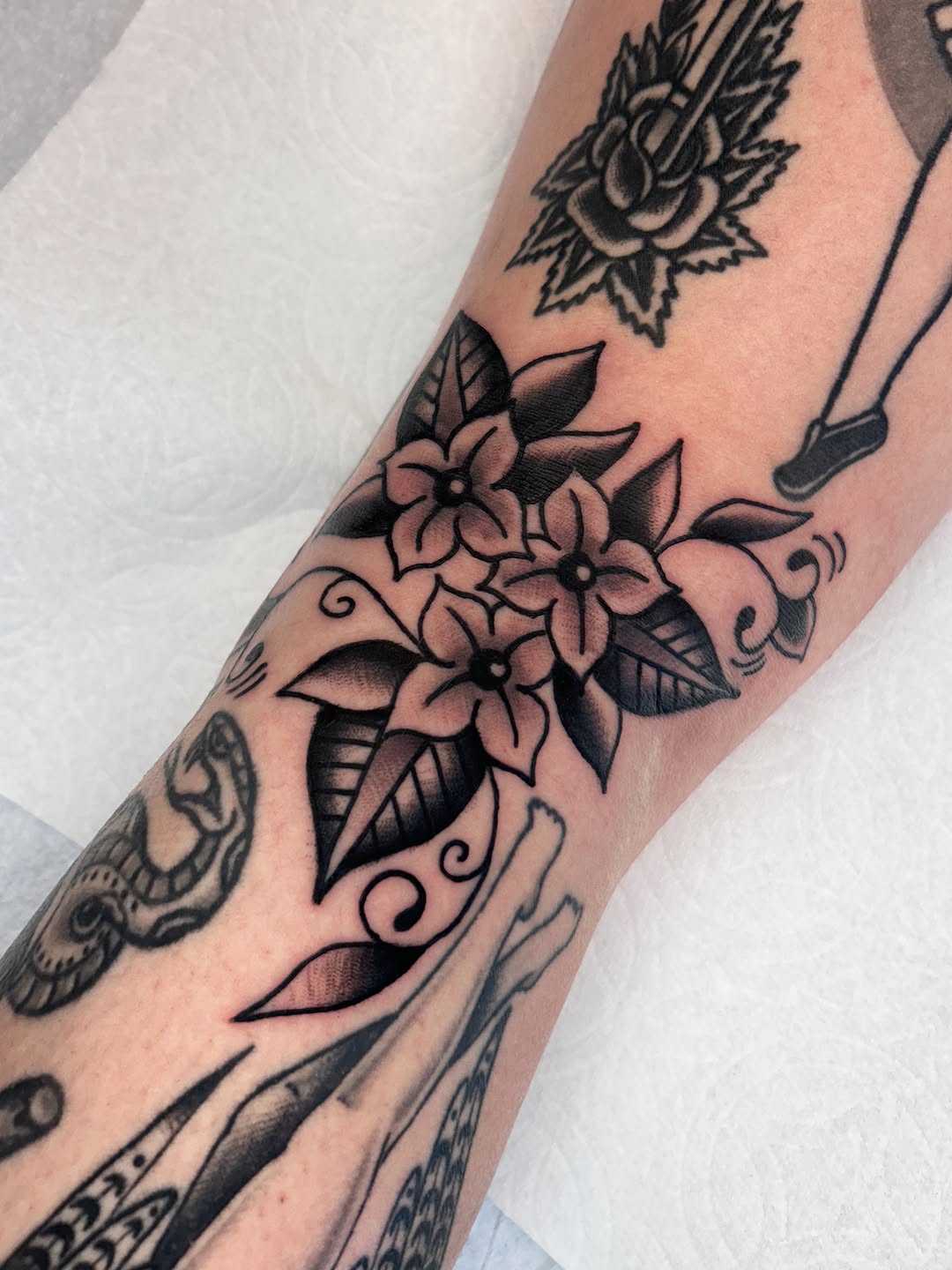 Tattoo by @gnarbunkle — american_traditional, black_and_grey