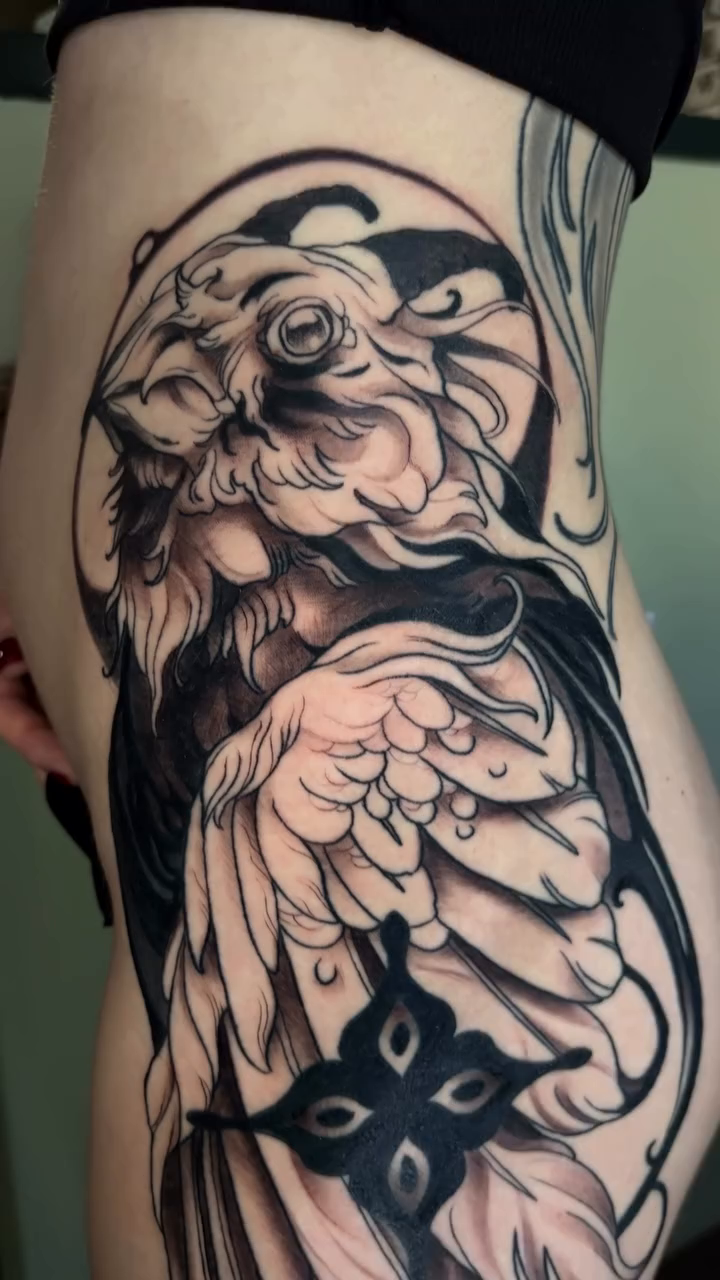 Tattoo by @aarontattooist — black_and_grey, realism