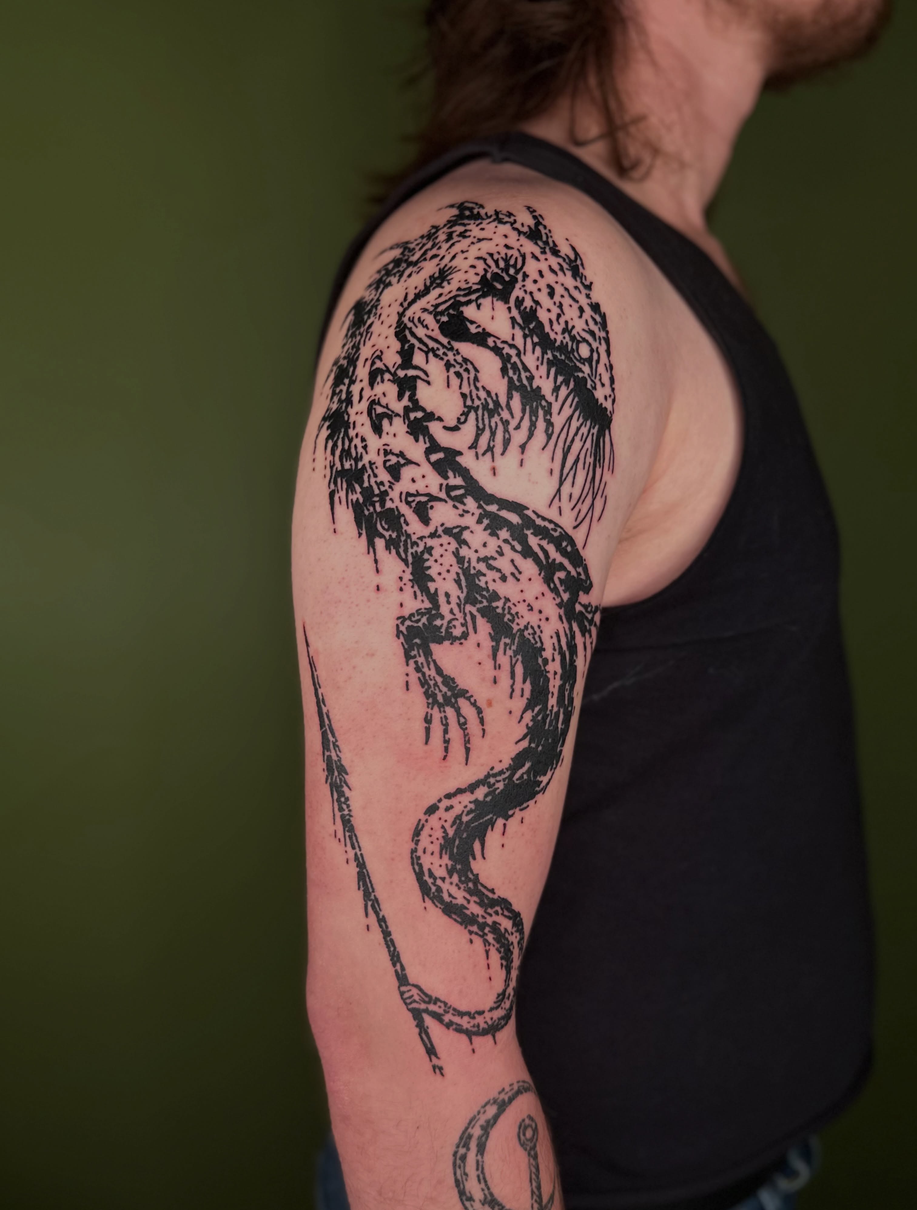 Tattoo by @tapiotats — dotwork