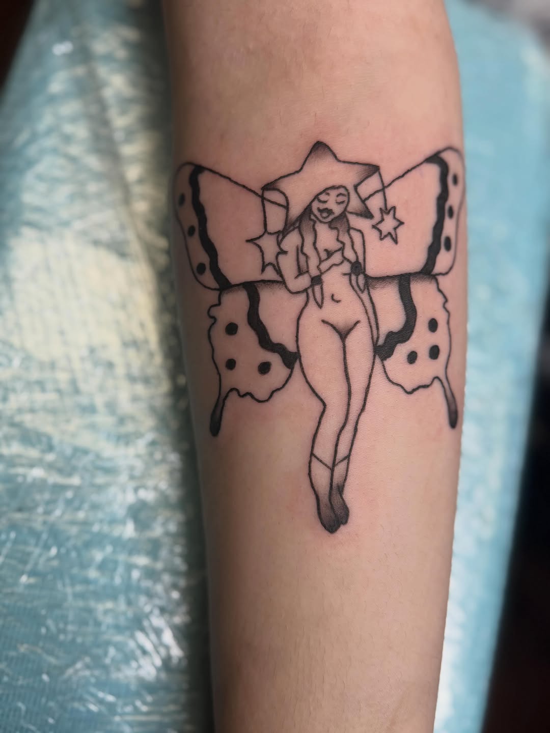 Fine line tattoo on the forearm by ♱ C ♱, Dallas, Texas