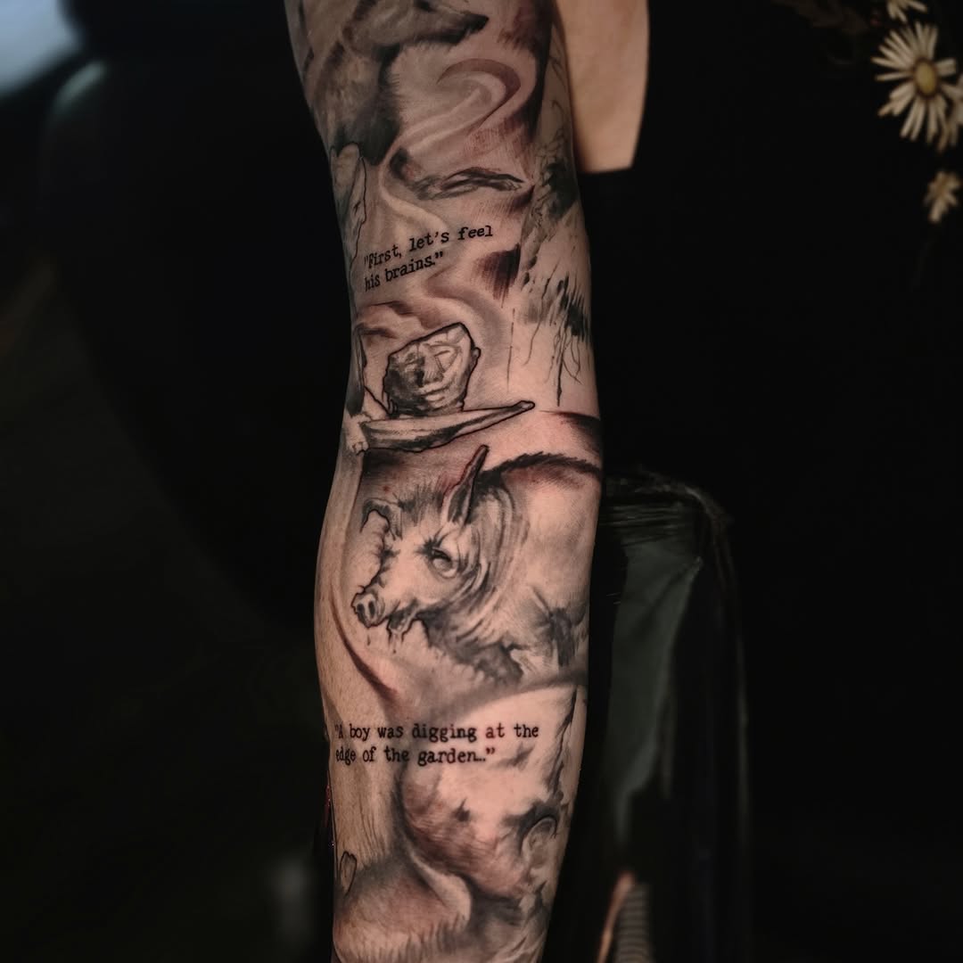 Tattoo by @drutattoo — realism, black_and_grey