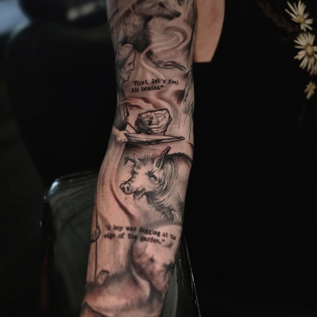 Tattoo by @drutattoo — realism, black_and_grey