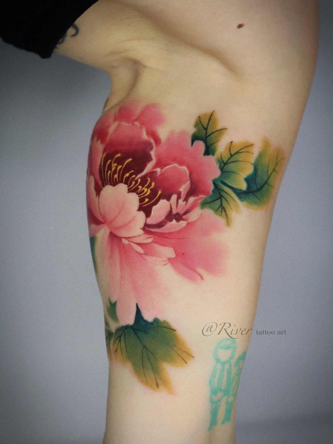 Tattoo by @rivertattooart — watercolor, realism