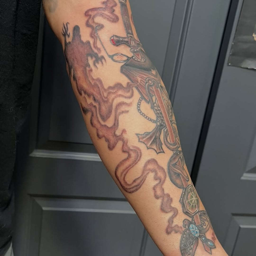 Tattoo by @milesmaniaci — black_and_grey, realism