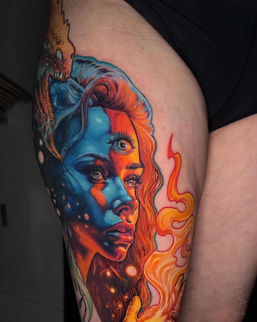 Tattoo by @nathanphillips_art — realism, neo_traditional