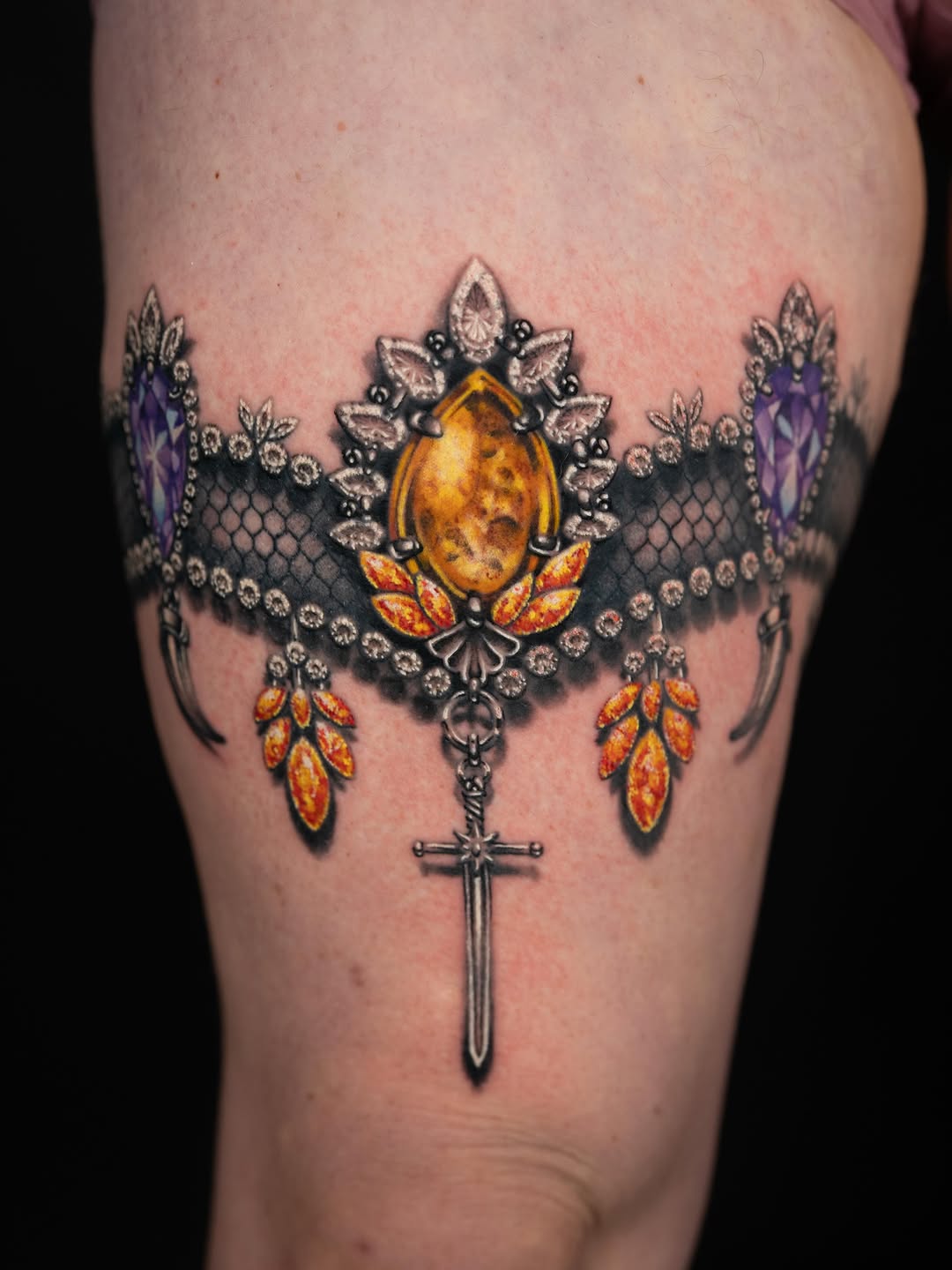 Tattoo by @amberstrangetattoos โ realism, ornamental