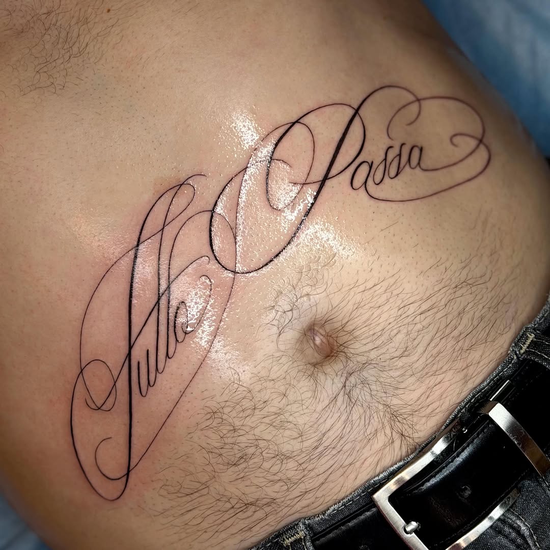 Tattoo by @gimilt.tattoos — lettering_script, fine_line