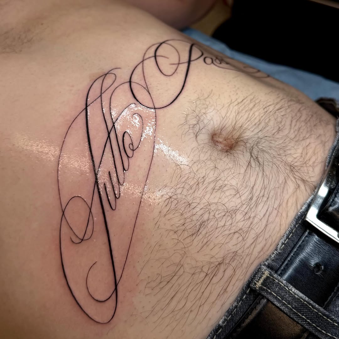 Tattoo by @gimilt.tattoos — lettering_script, fine_line