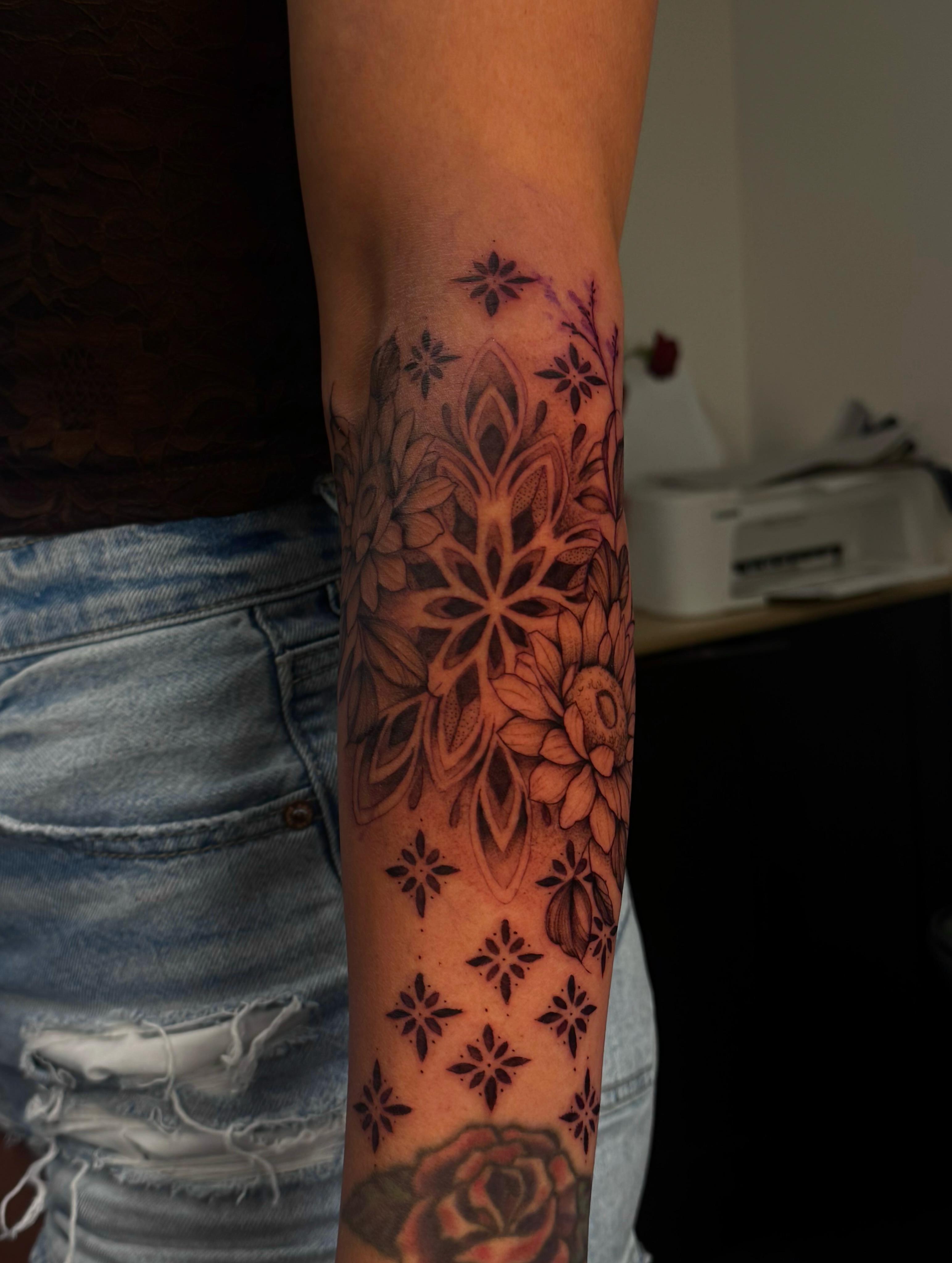 Tattoo by @fineline_lau — geometric, ornamental