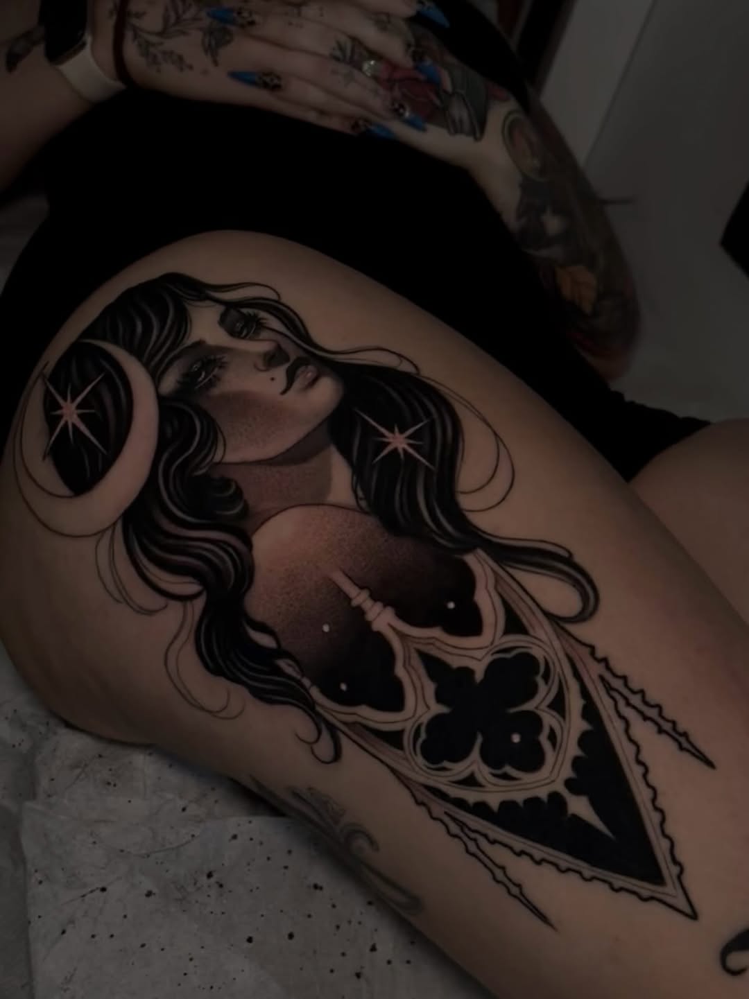 Tattoo by @taylorelizabethtattoos — black_and_grey, realism