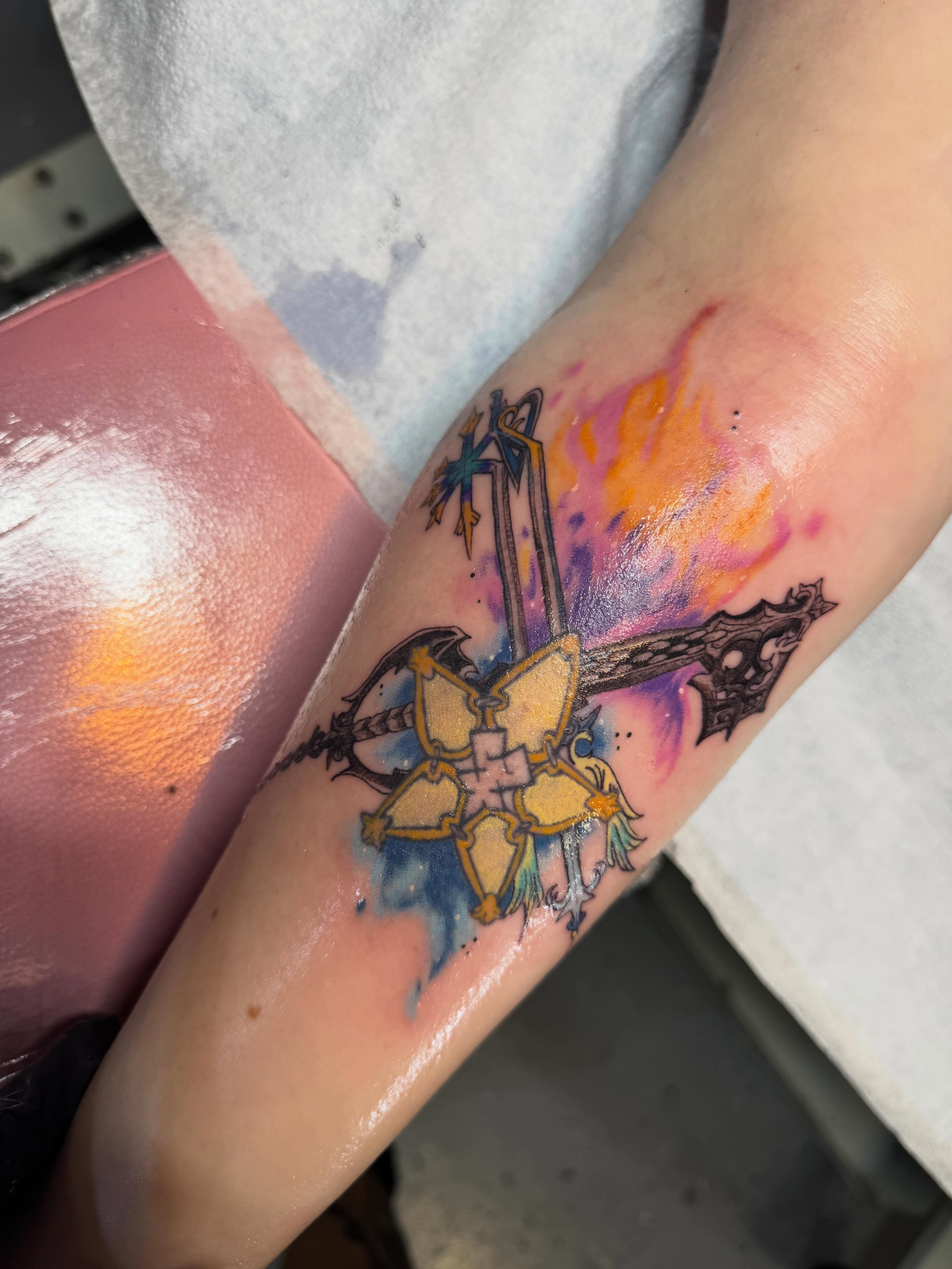 Tattoo by @oneinkedangel — watercolor