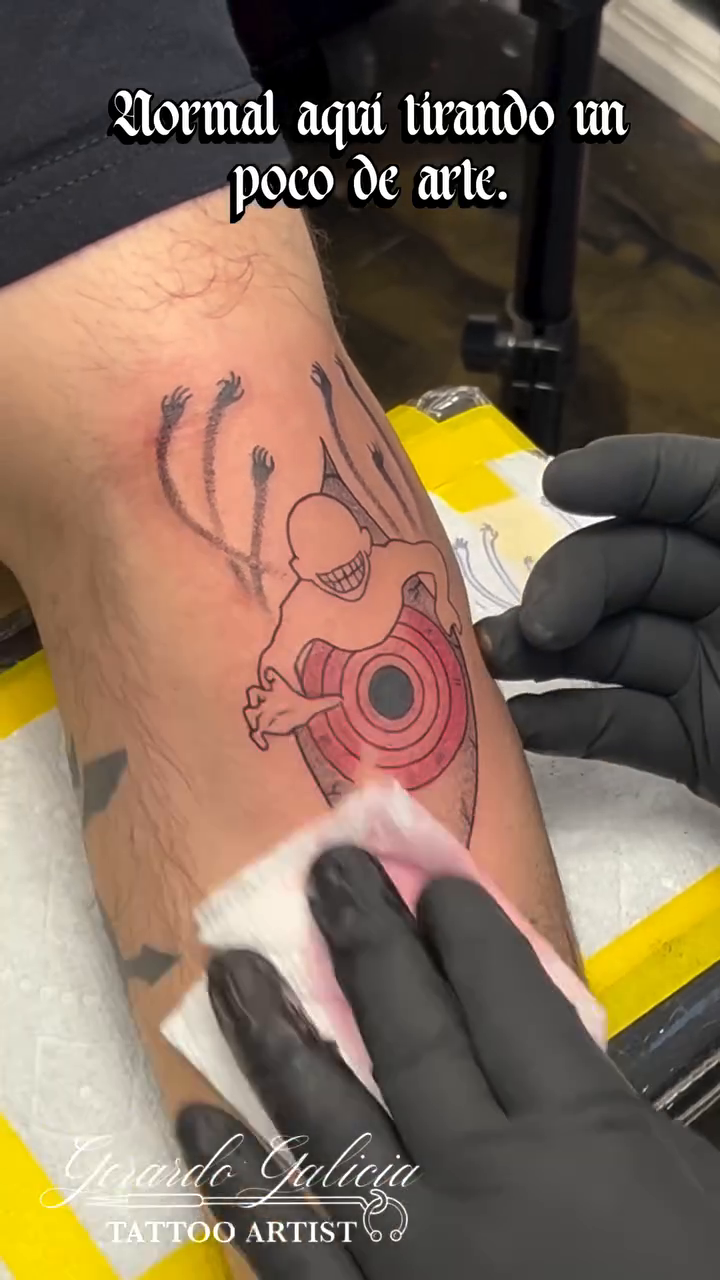 Stylized heart with mechanical elements surrealism tattoo on the forearm by Gerardo Galicia, New York, New York