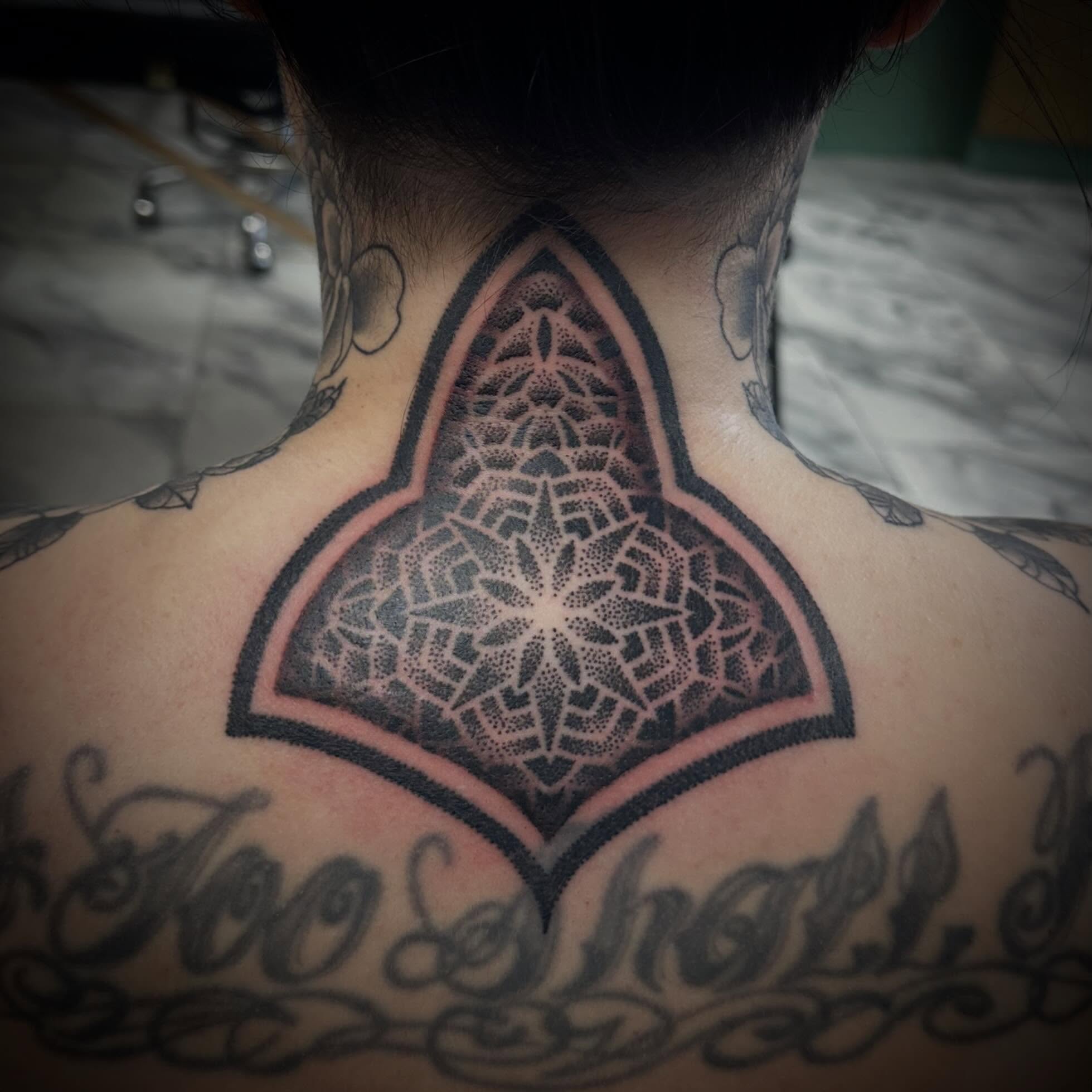 Tattoo by @chadjphillips — dotwork, geometric