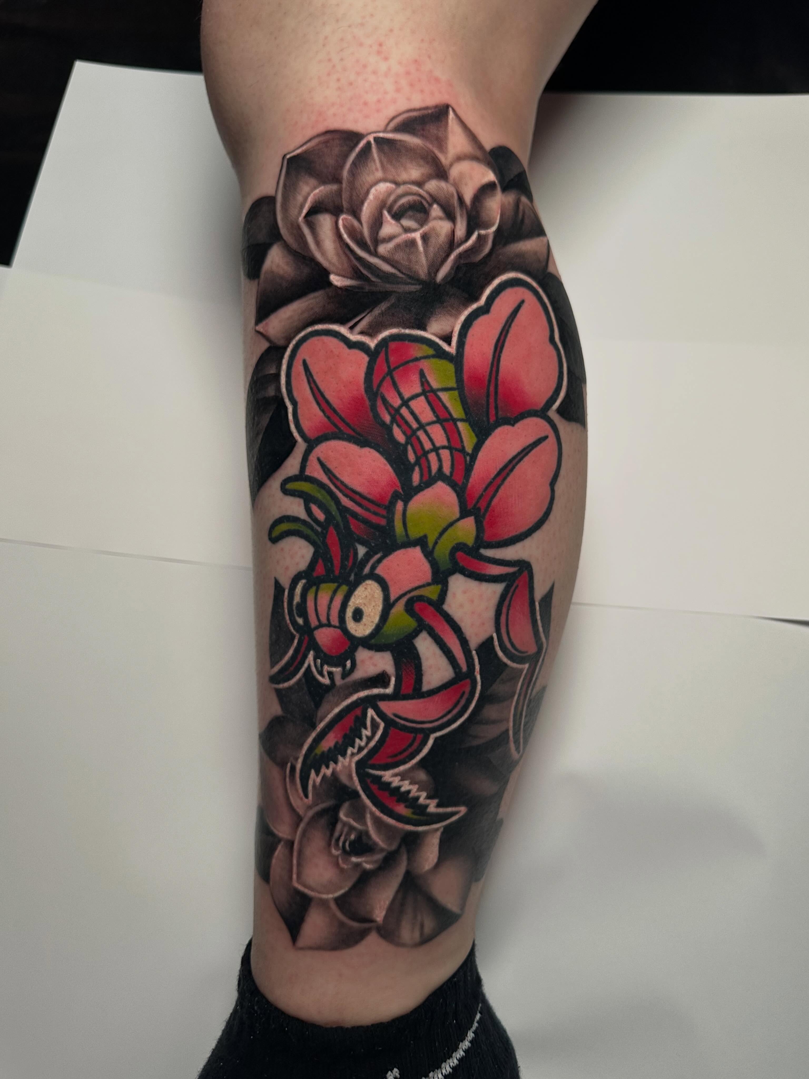 Tattoo by @happycampertattoos โ american_traditional, black_and_grey