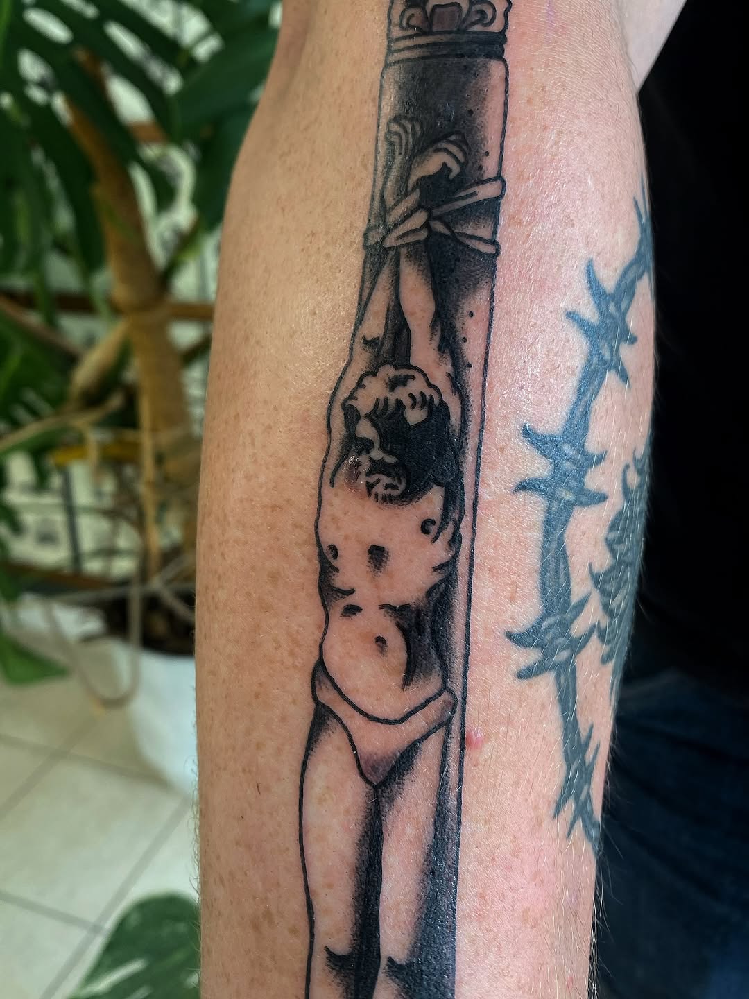 Tattoo by @menacemineure.tattoos — black_and_grey, realism