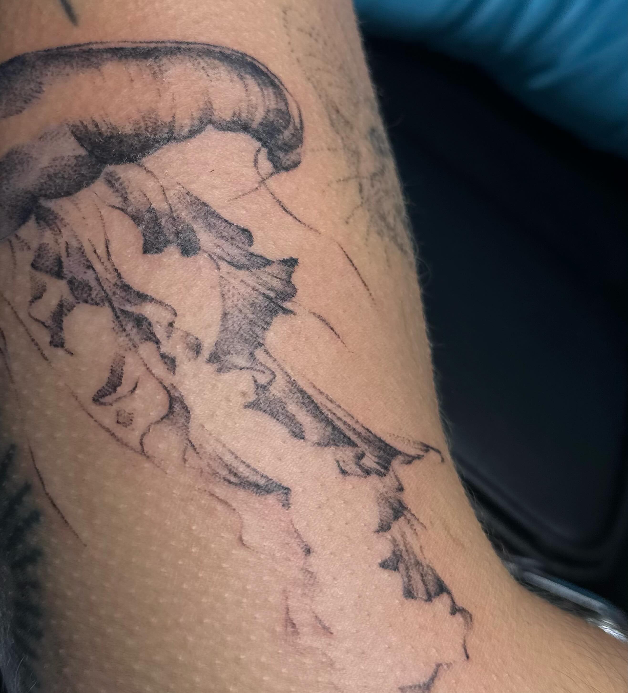 Scorpion black and grey tattoo on the forearm by edie ☆ kansas tattoo artist, Lawrence, Kansas