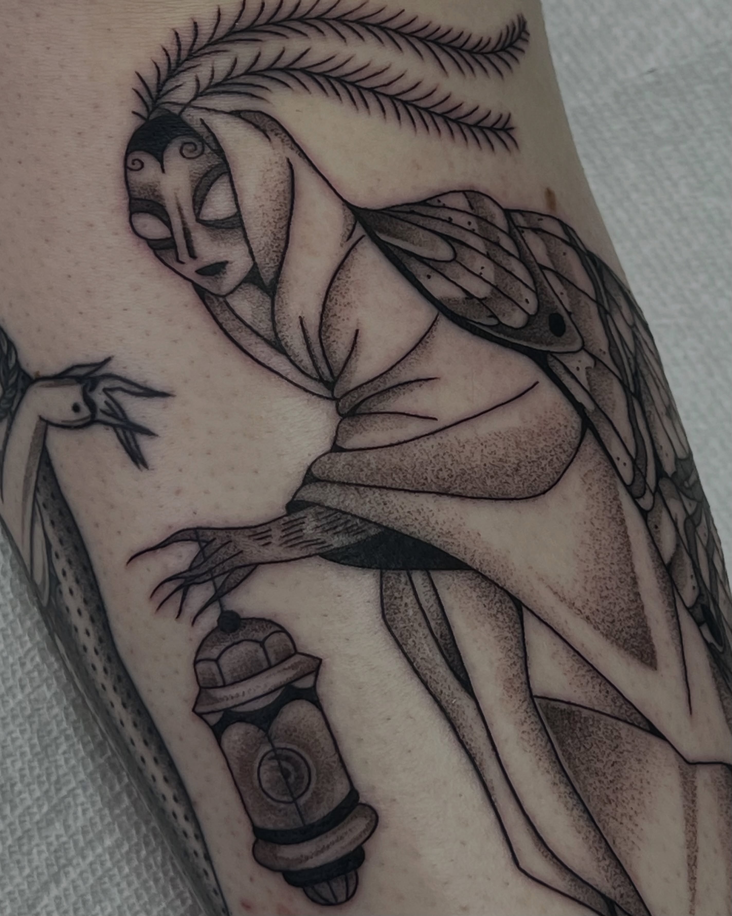 Tattoo by @onionrot — dotwork, black_and_grey