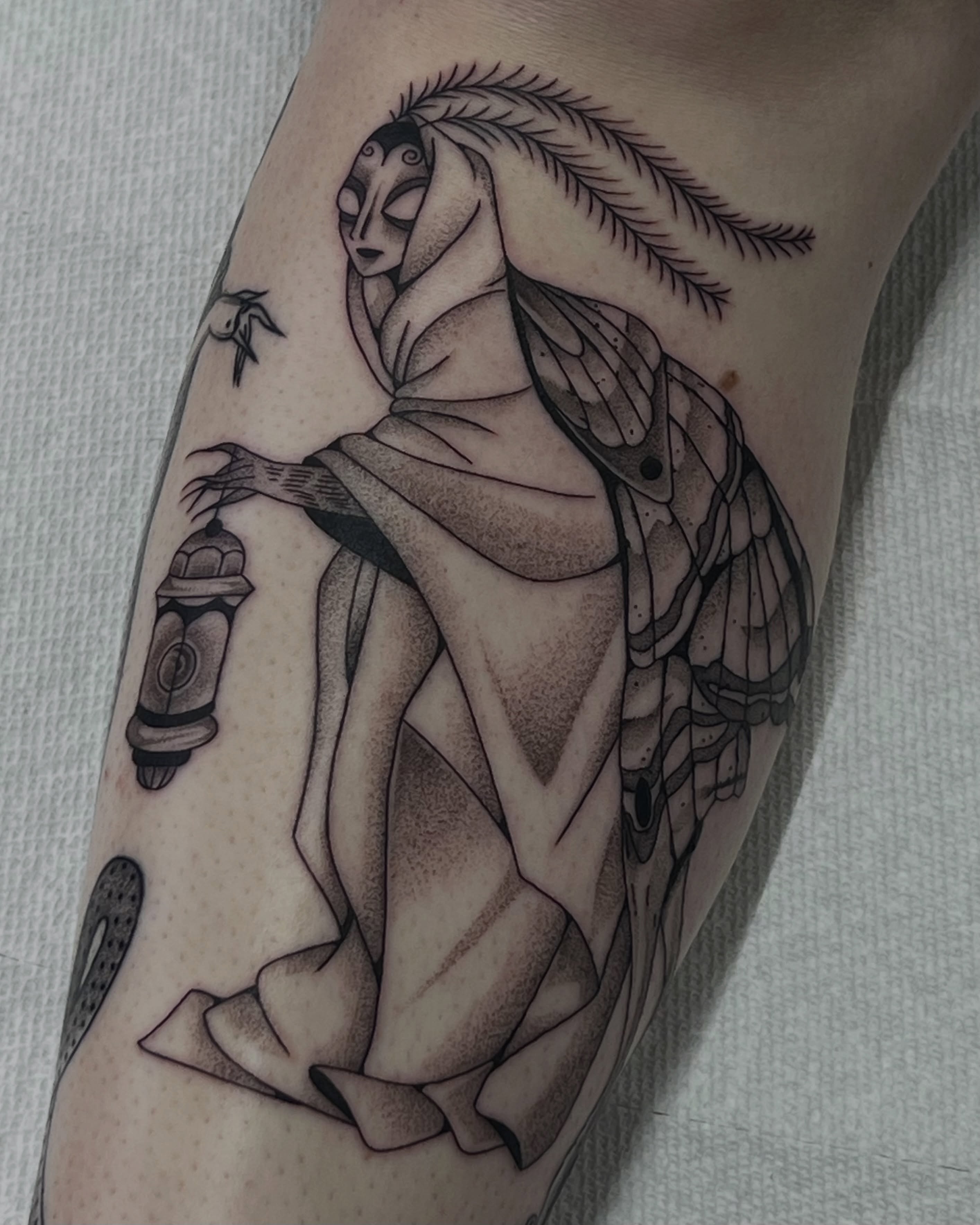 Tattoo by @onionrot — dotwork, black_and_grey