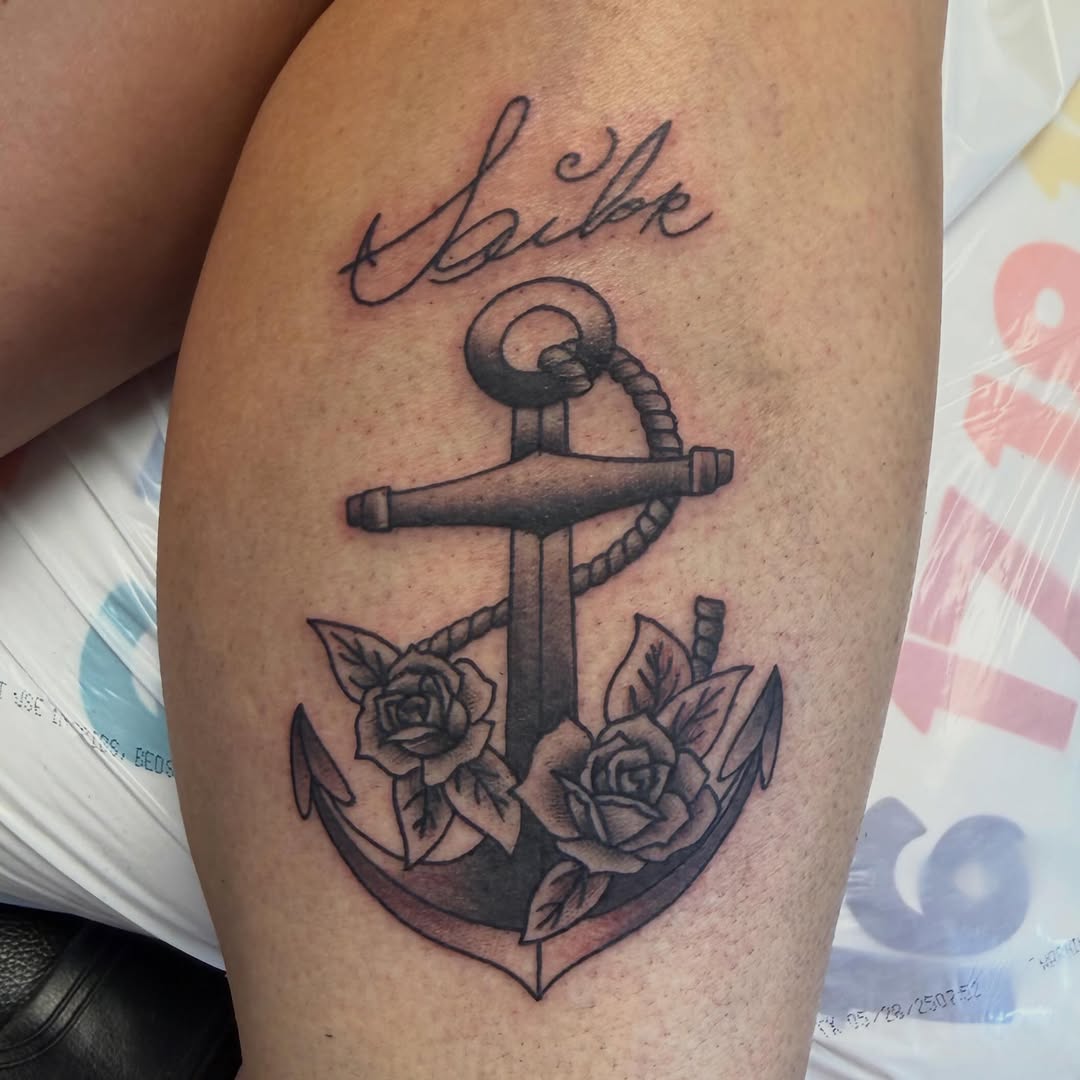 Tattoo by @bootknifebetty — american_traditional, lettering_script