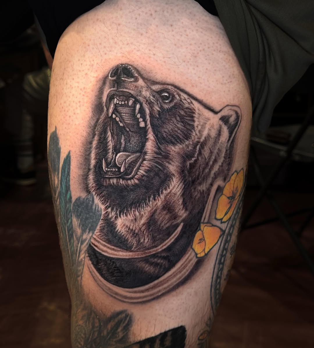 Tattoo by @_dreadnot_ — realism, black_and_grey