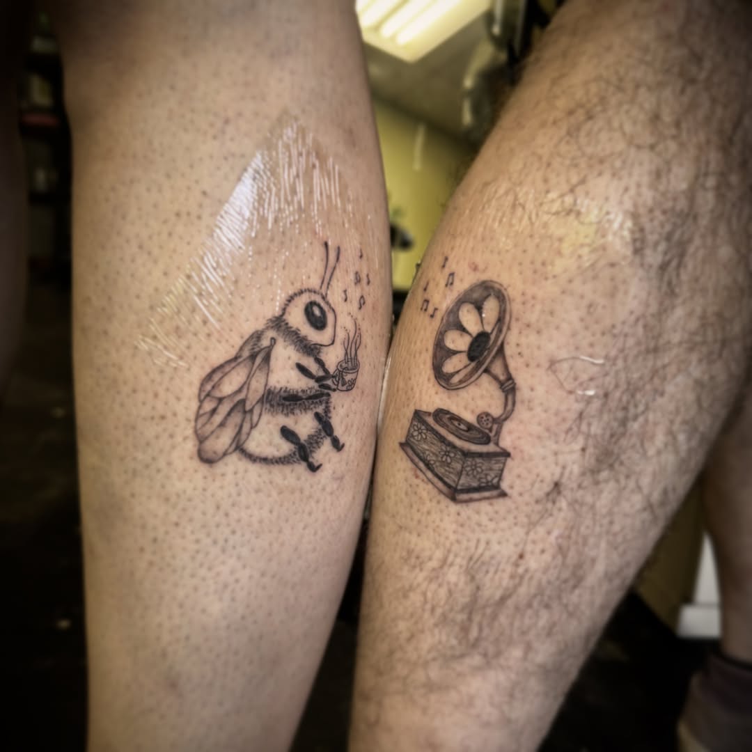 Tattoo by @daizy.ink — dotwork, black_and_grey