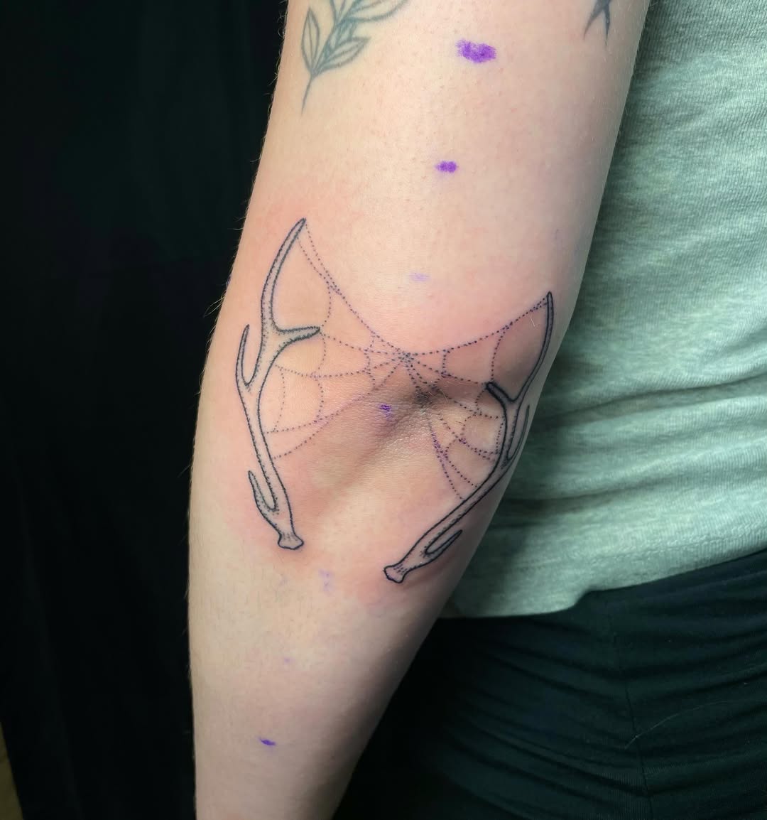 Tattoo by @mothmachine β fine_line, dotwork