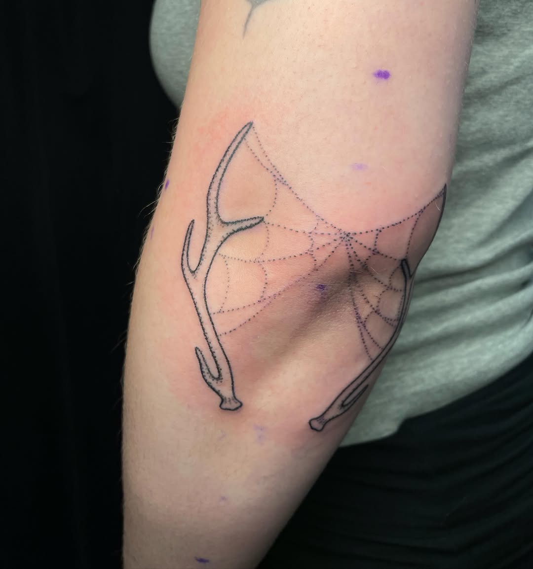 Tattoo by @mothmachine β fine_line, dotwork
