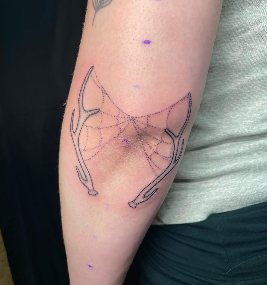 Tattoo by @mothmachine β fine_line, dotwork
