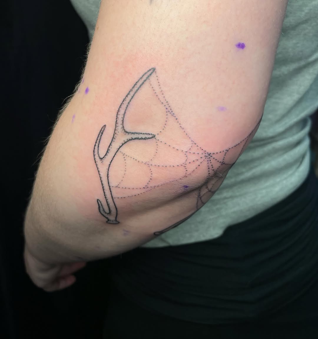 Tattoo by @mothmachine β fine_line, dotwork