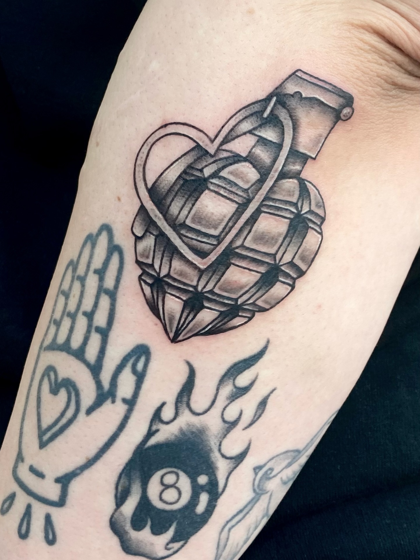 Tattoo by @bloodmilkandhoney — american_traditional, black_and_grey
