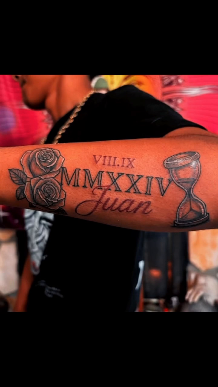 Tattoo by @lex_lunar_ink — lettering_script, black_and_grey
