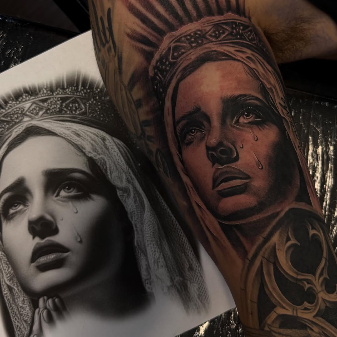 Tattoo by @mcglonetattoos — realism, black_and_grey