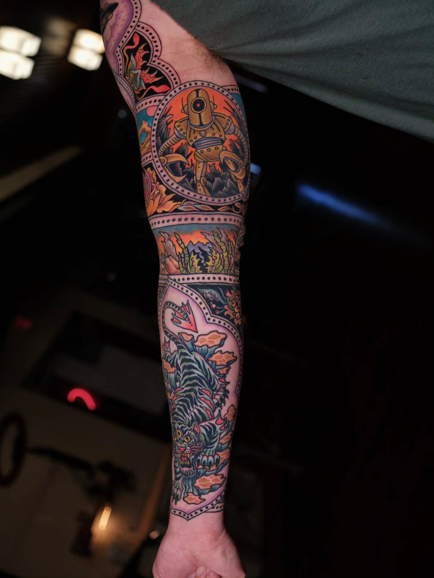 Tattoo by @davidbruehl — american_traditional, dotwork