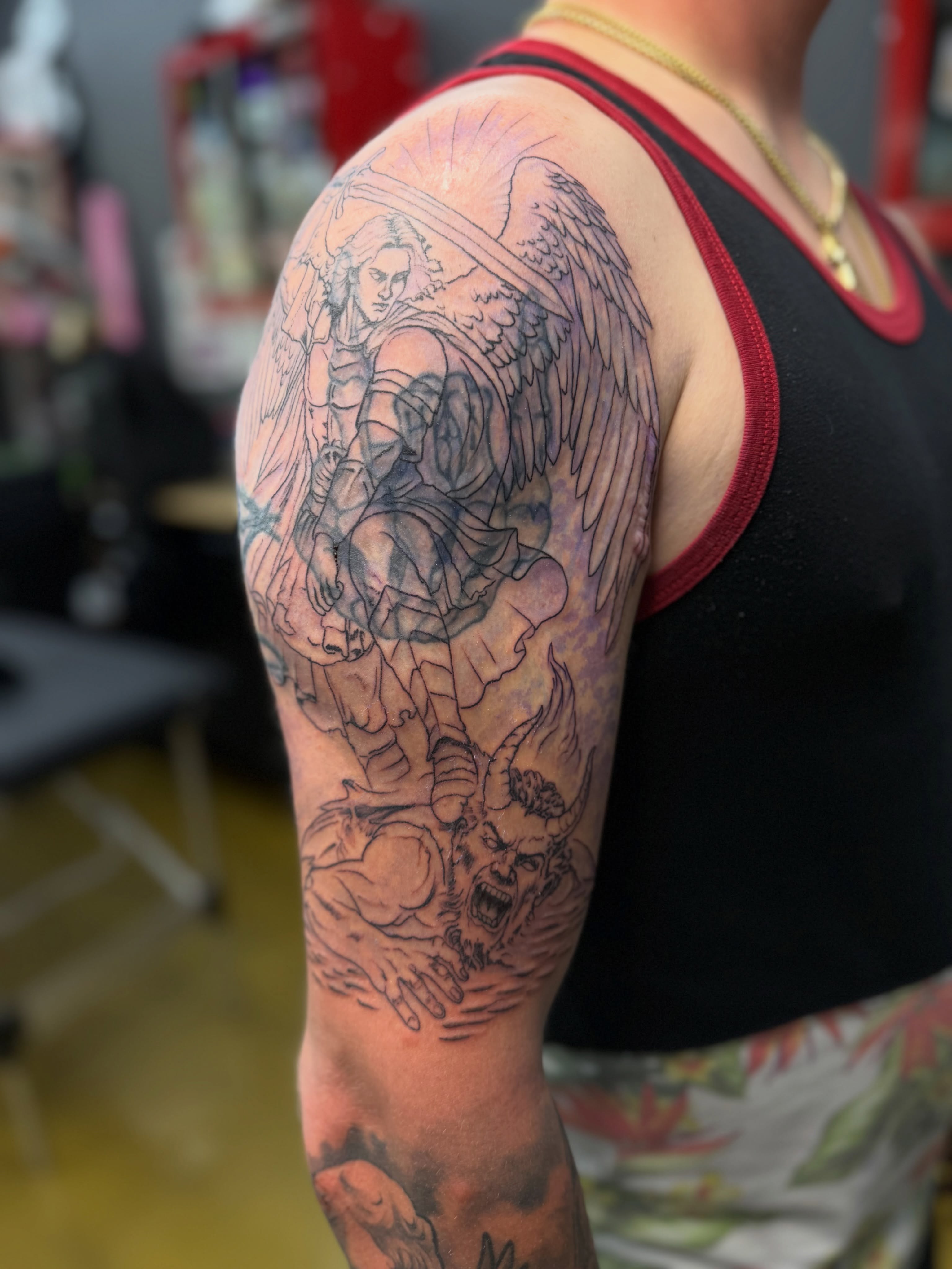 Tattoo by @kluch_tattoo — black_and_grey