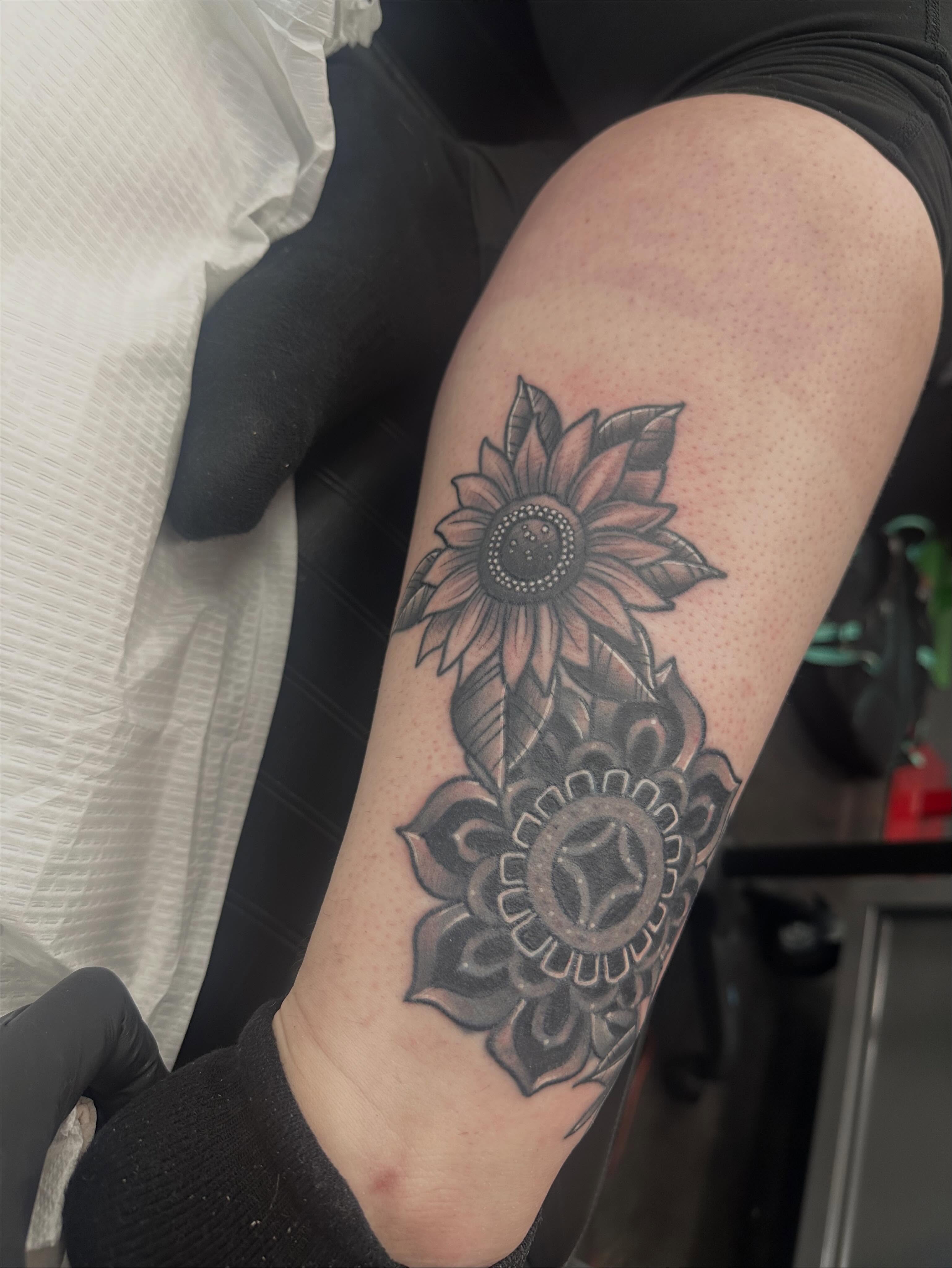 Tattoo by @shady_smith — black_and_grey, geometric