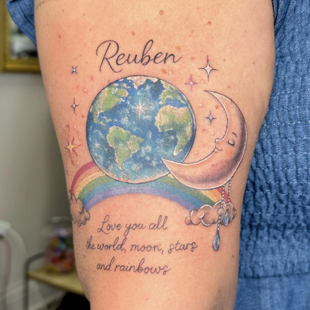Tattoo by @beccasuetattoo — watercolor