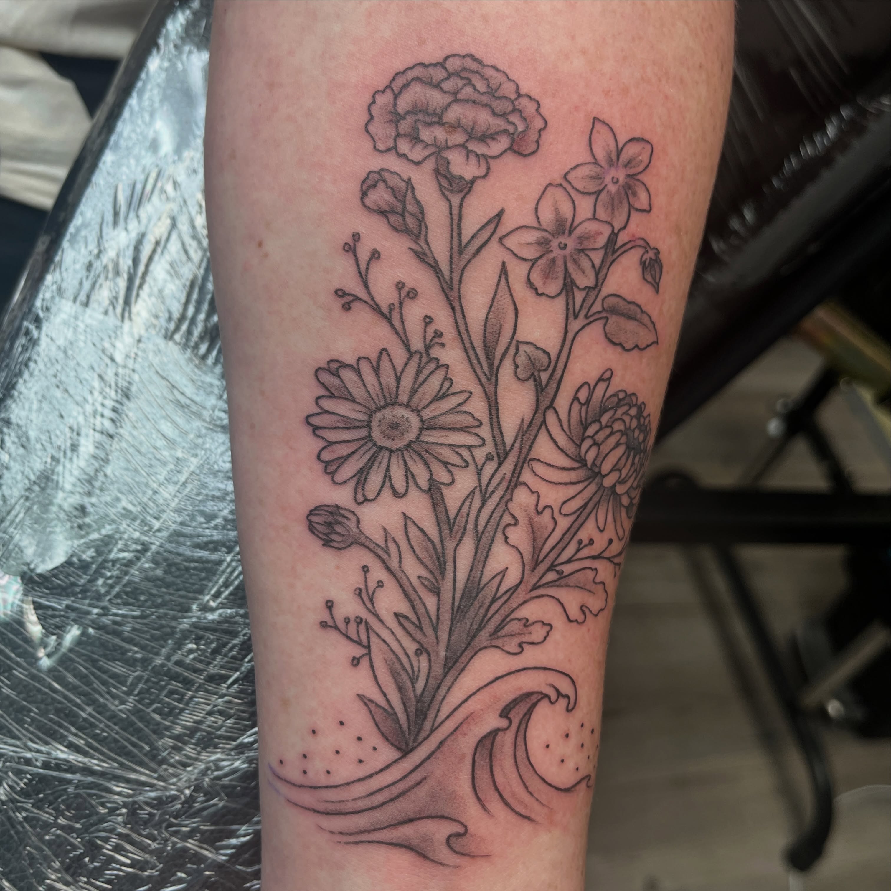 Tattoo by @birdy_tattoos — black_and_grey
