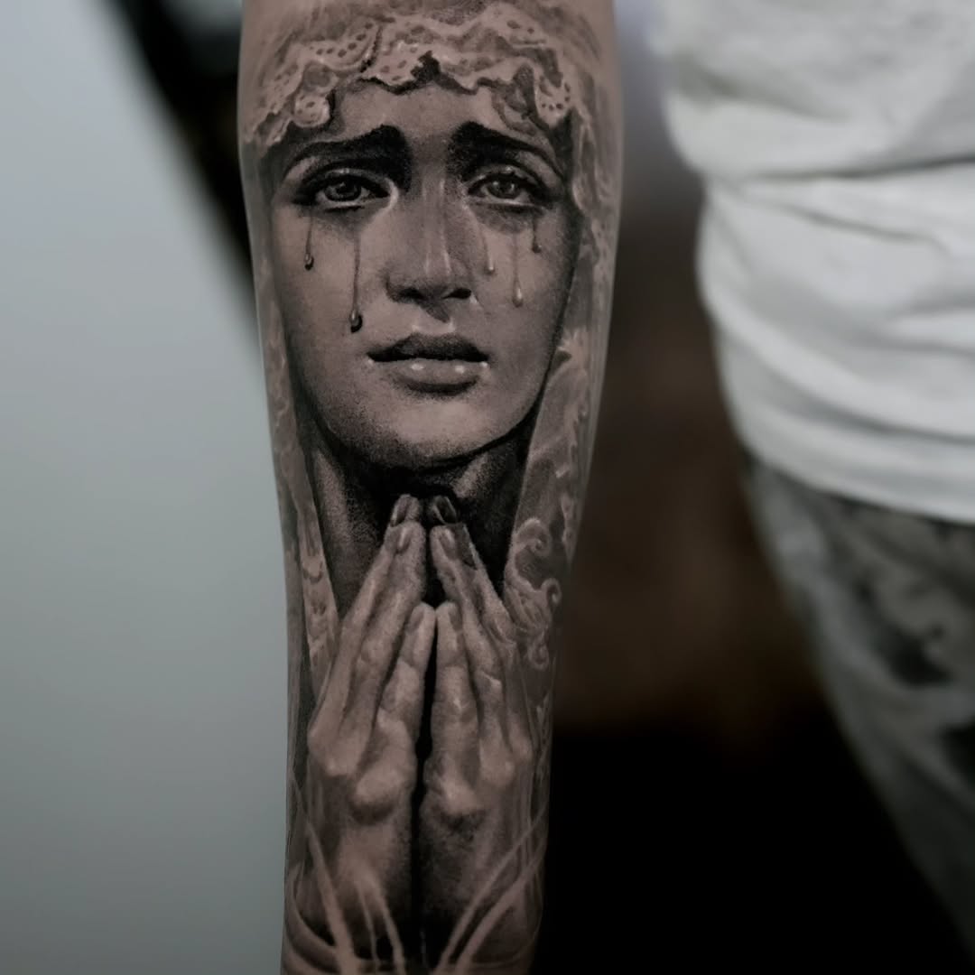 Tattoo by @vik_tattoos — realism, black_and_grey