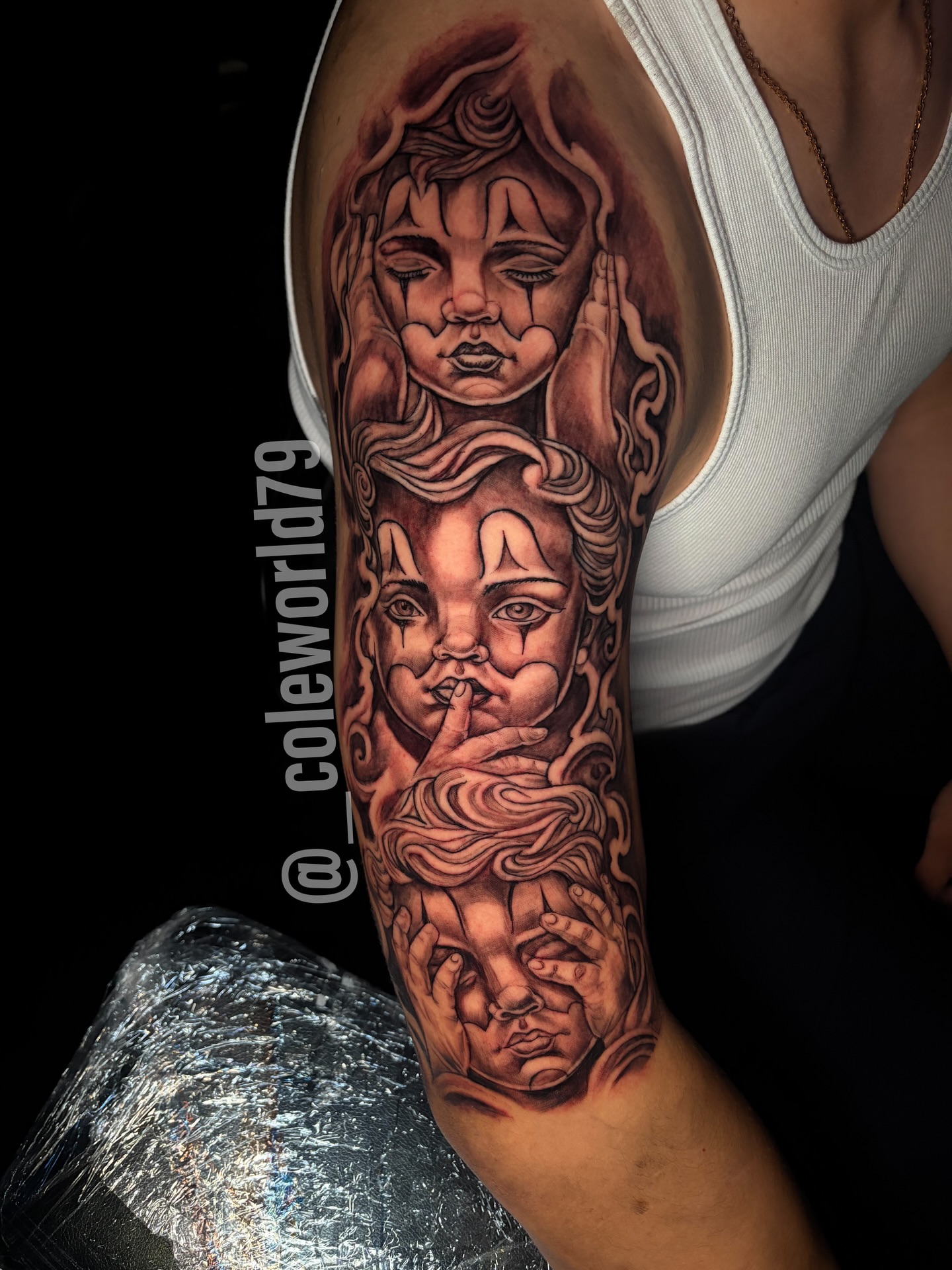 Tattoo by @_coleworld79 โ black_and_grey, realism