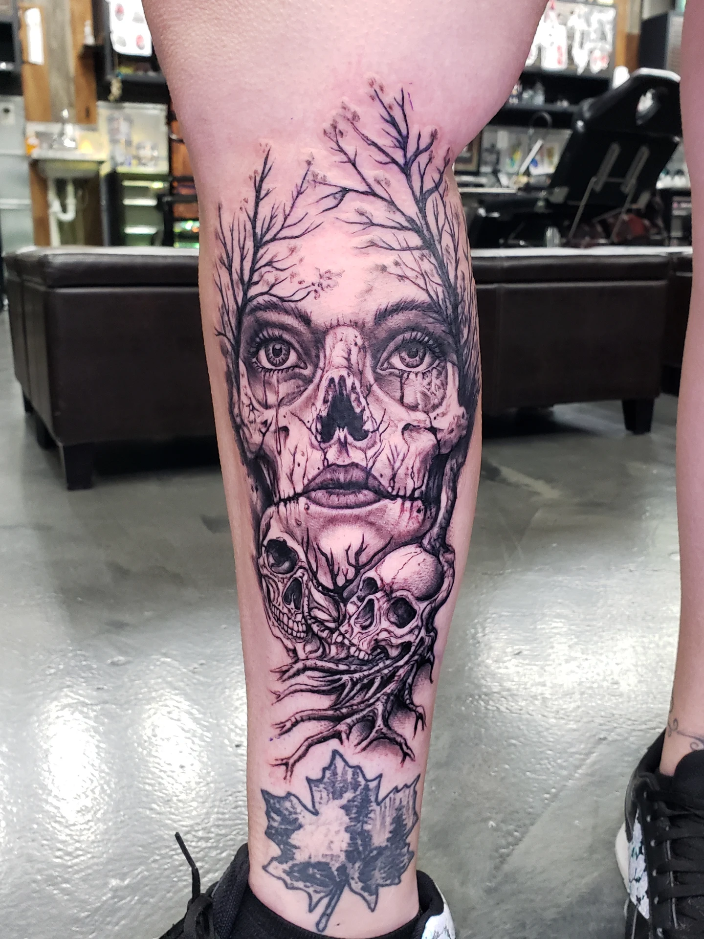 Tattoo by @tnchriswhitney — black_and_grey, realism