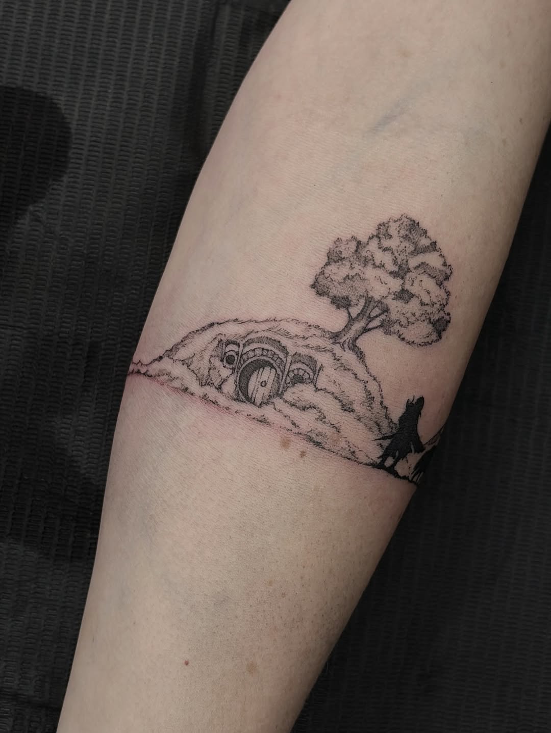 Tattoo by @harleetattoos — illustrative, dotwork