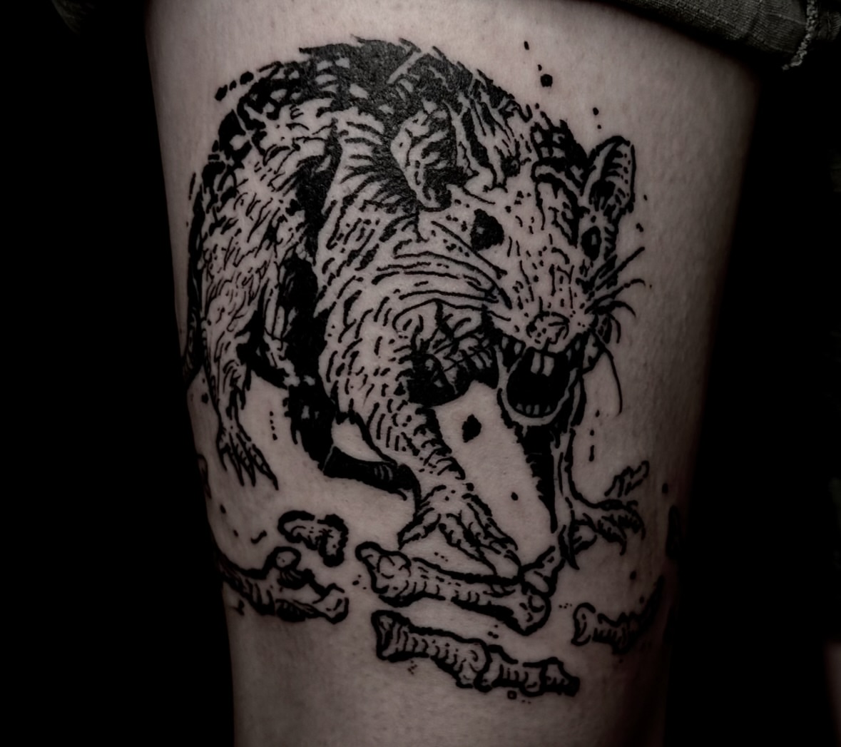 Tattoo by @crow_durany_art — black_and_grey