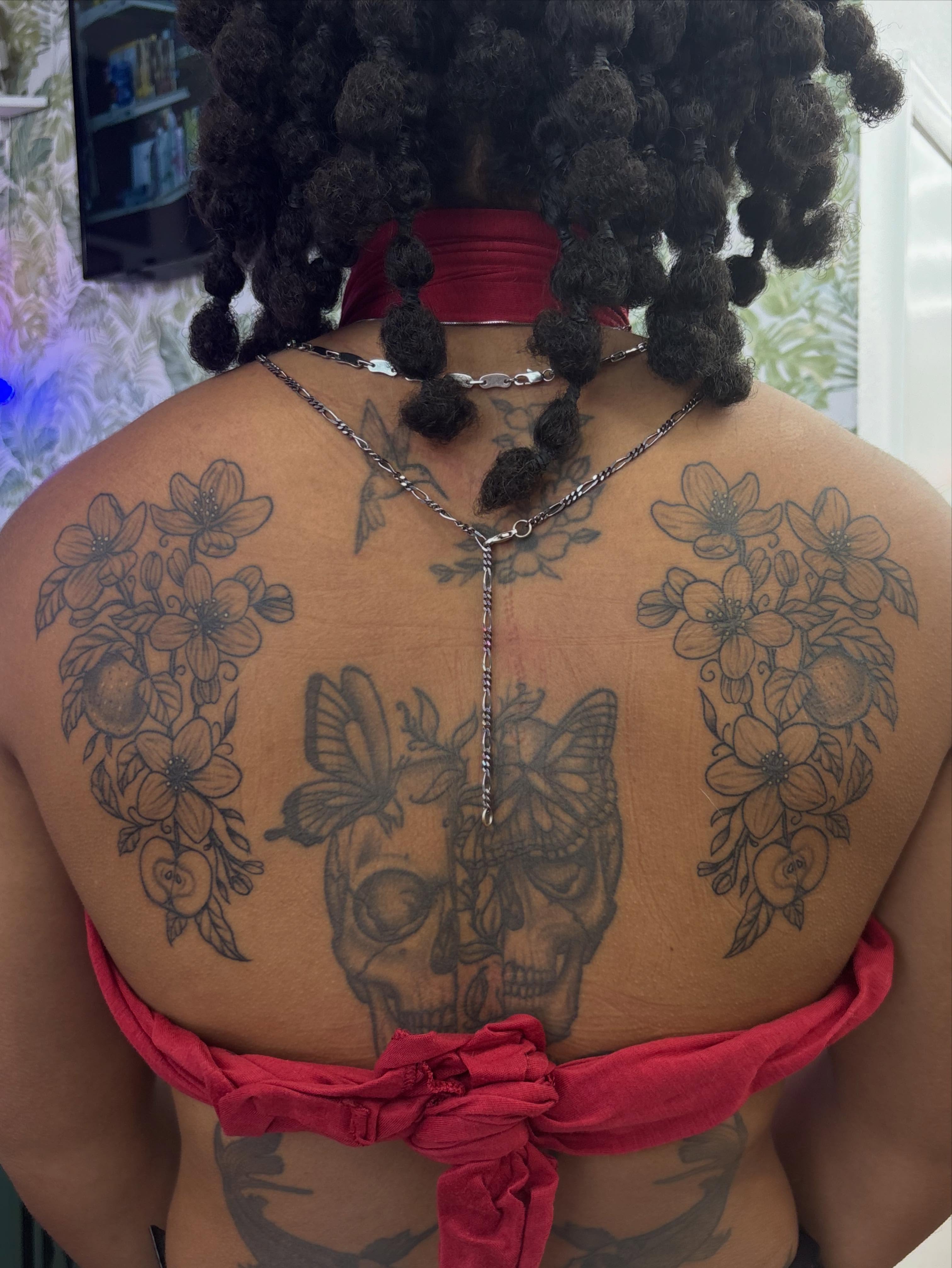 Tattoo by @skyecaliforniaink — black_and_grey