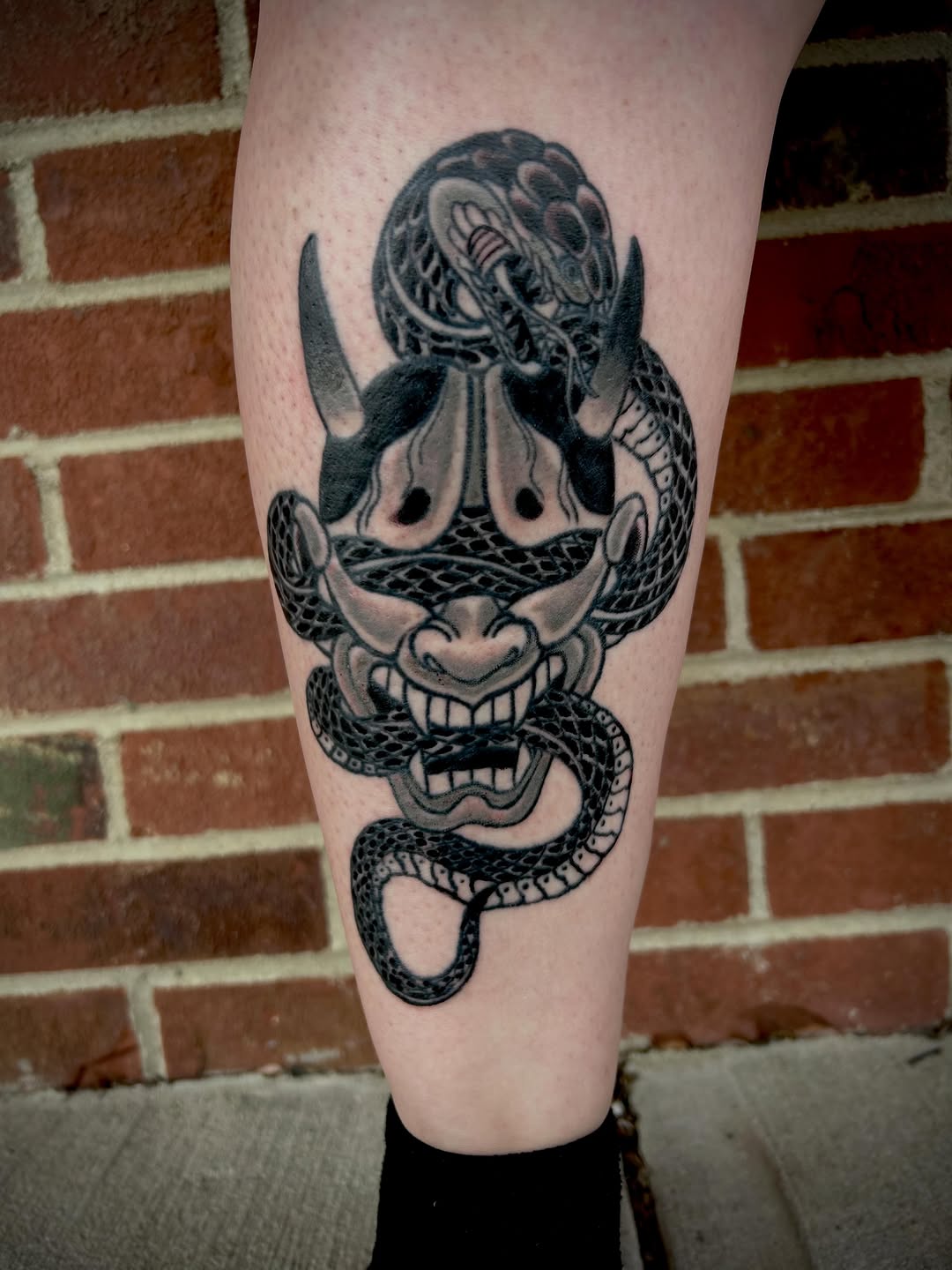 Tattoo by @shaynasoderstrom — japanese_irezumi, black_and_grey