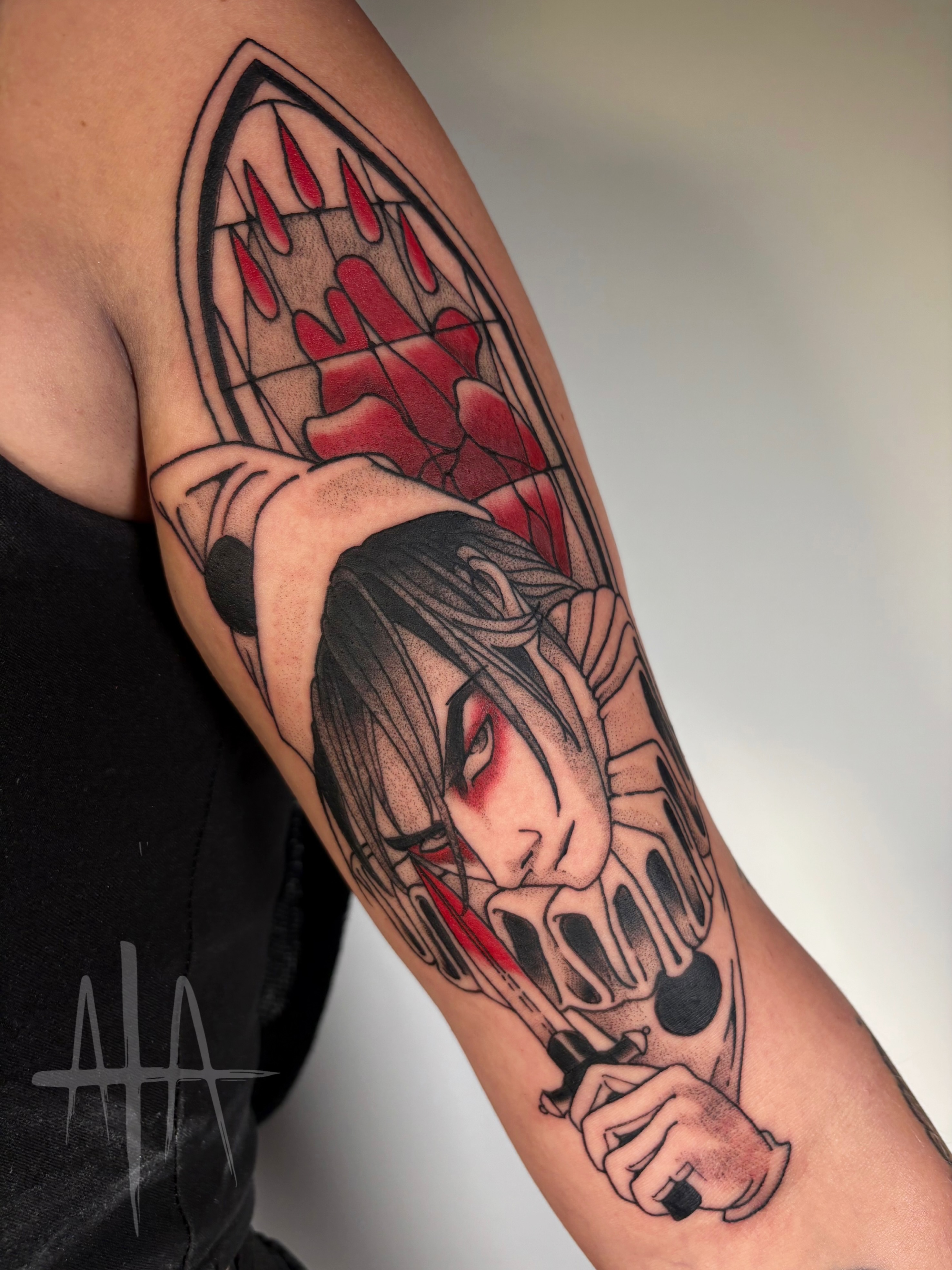 Anime character anime tattoo on the forearm by ๐๐๐ฏ๐ฌ๐ซ ๐๐ก๐ก๐๐ช๐ฐ