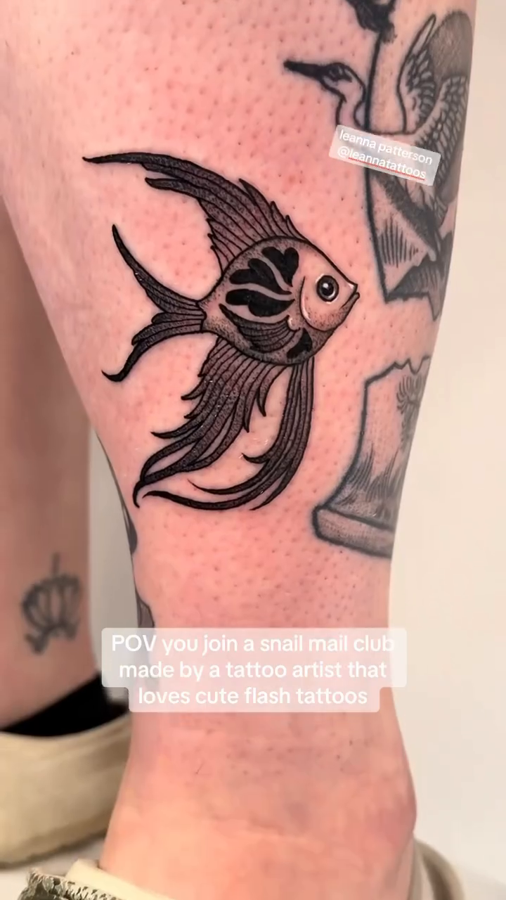 Tattoo by @leannatattoos — black_and_grey, fine_line