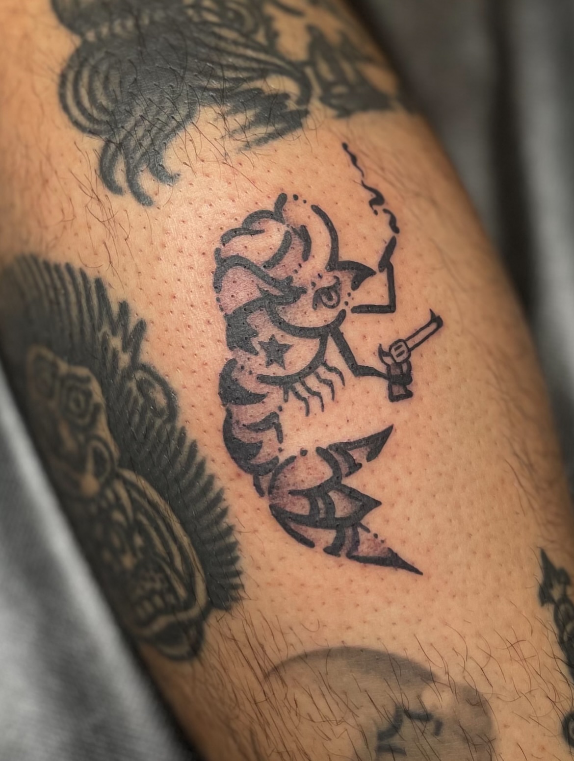 Tattoo by @mayhurtafly — black_and_grey