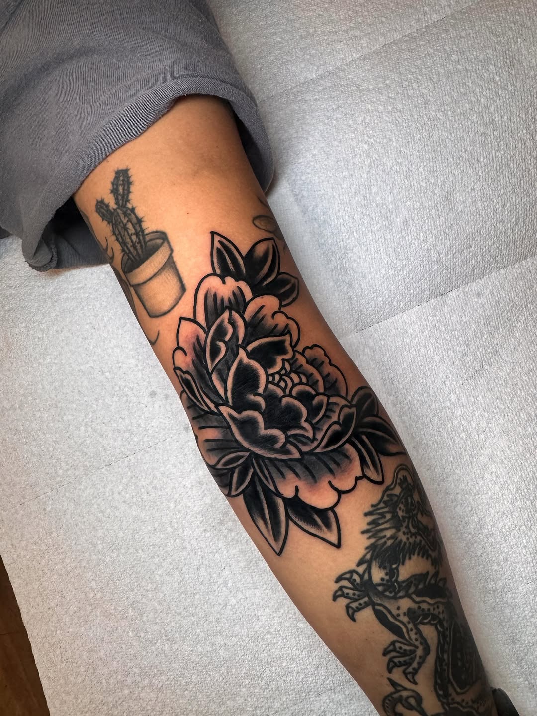 Tattoo by @floodrat — black_and_grey, neo_traditional