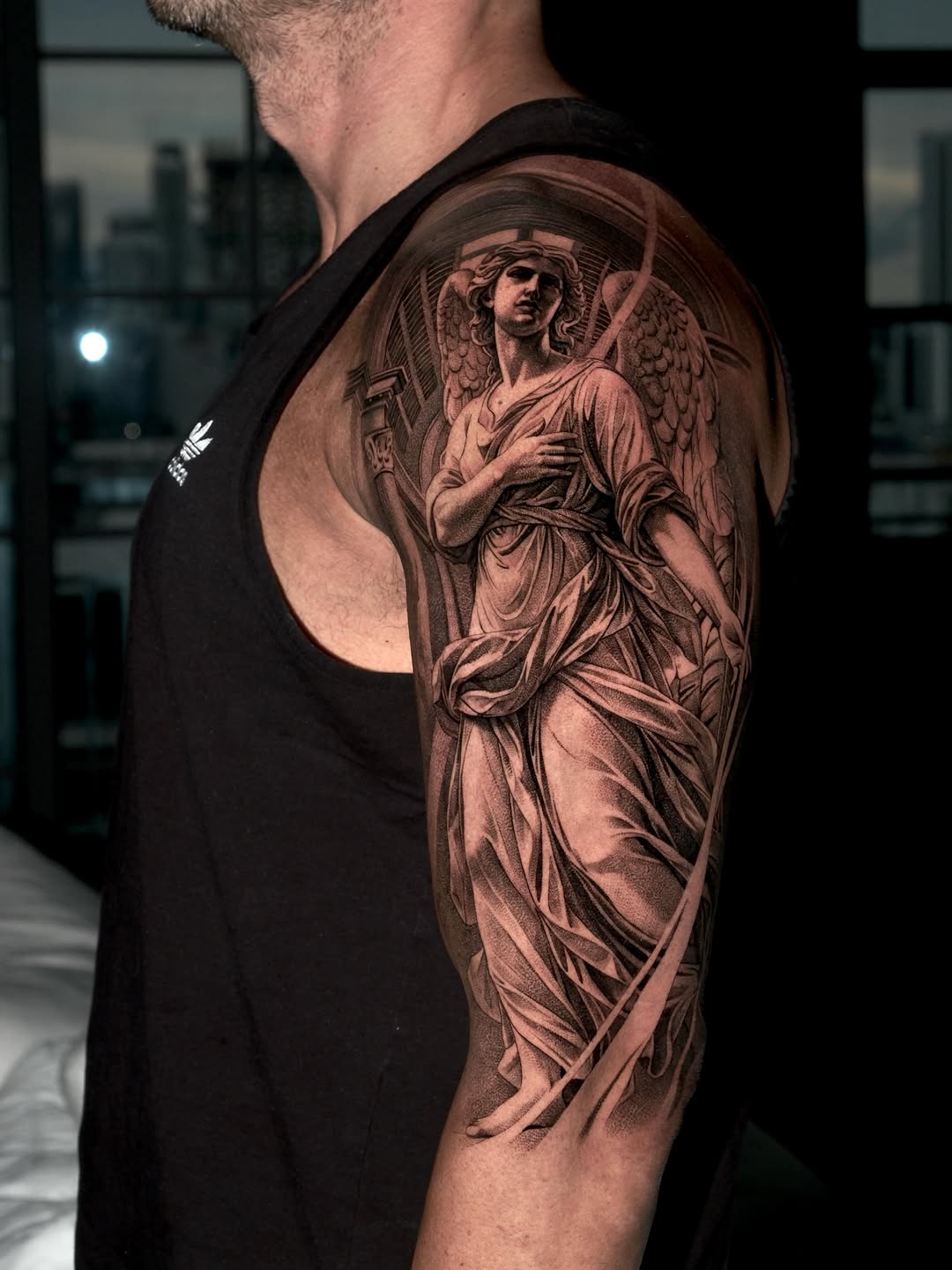 Tattoo by @_escobart — black_and_grey, realism