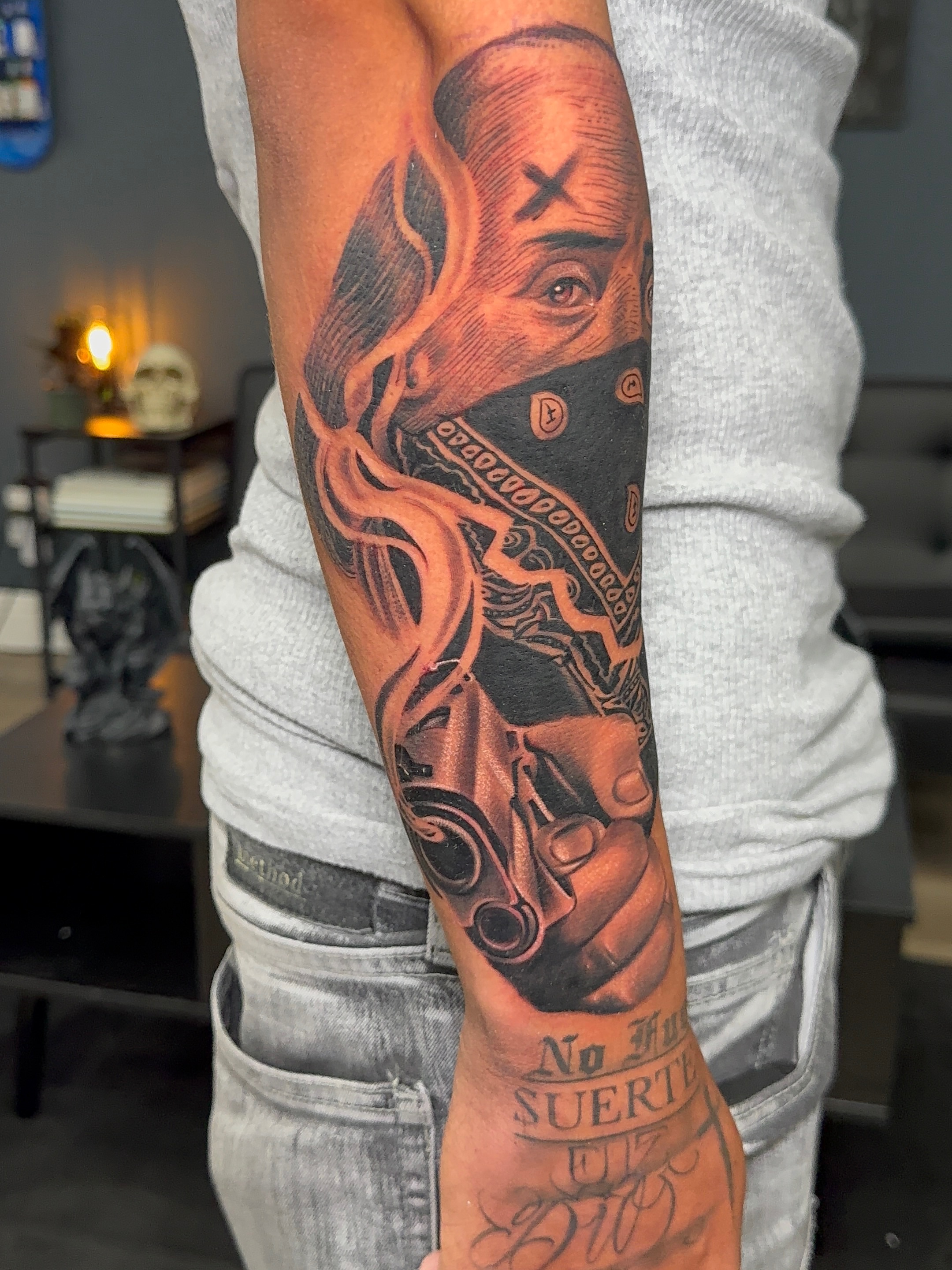 Elephant realism tattoo on the forearm by Dallas tattoo artist, Dallas, Texas